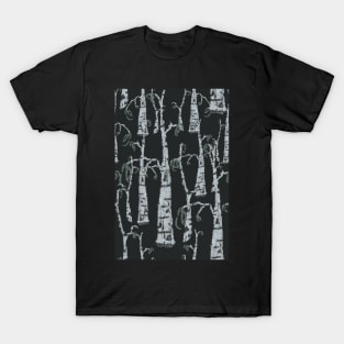 Birch Trees in the Winter Time T-Shirt